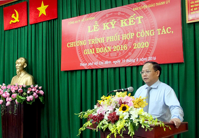 Ông Tất Thành Cang, Phó Bí thư Thường trực Thành ủy TP.HCM phát biểu tại buỗi lễ